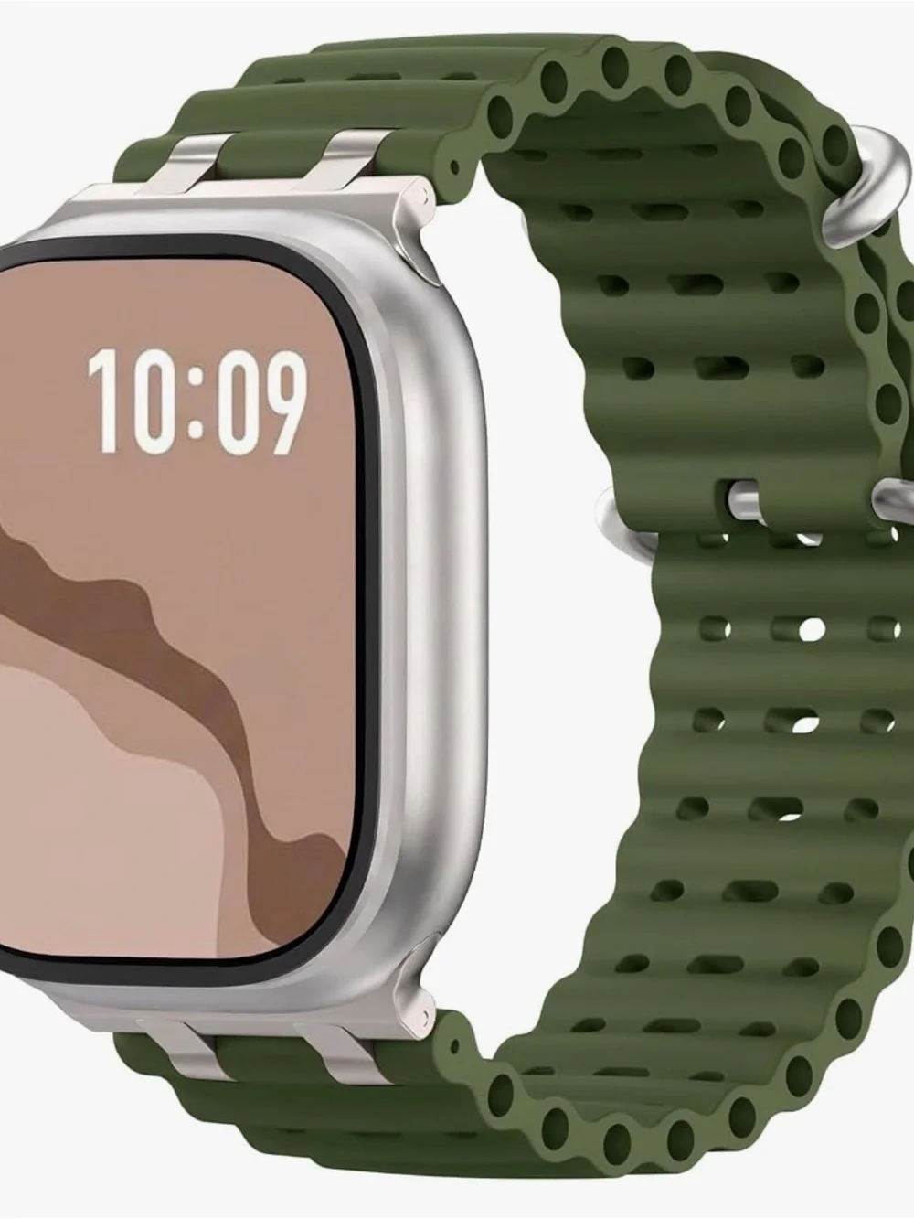 Astorgos Apple Watch Ocean Bands Black & Olive Green Set of 2